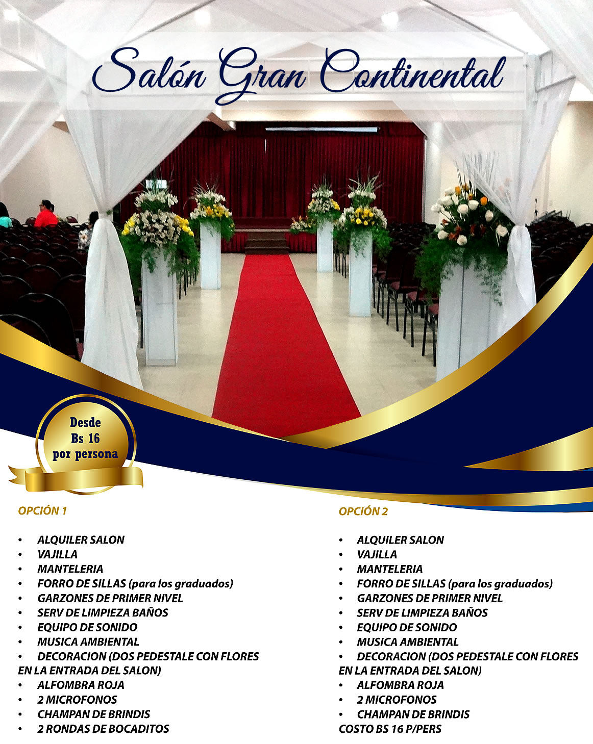 Promocion Salón Gran Continental